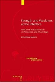 Cover of: Strength and weakness at the interface | Barnes, Jonathan