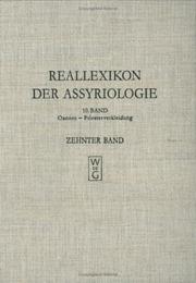 Cover of: Reallexikon der Assyriologie und Vorderasiatischen Archaologie by 