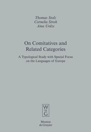 Cover of: On Comitatives and Related Categories by Thomas Stolz, Cornelia Stroh, Aina Urdze