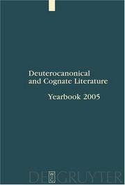 Cover of: Deuterocanonical and Cognate Literature Yearbook 2005: The Book of Wisdom