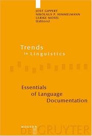 Cover of: Essentials of Language Documentation (Trends in Linguistics. Studies and Monographs, 178) (Trends in Linguistics. Studies and Monographs) by 