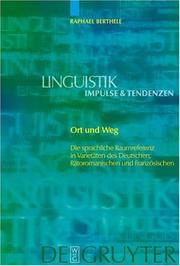 Cover of: Ort und Weg by Raphael Berthele