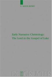Cover of: Early Narrative Christology | Christopher Kavin Rowe