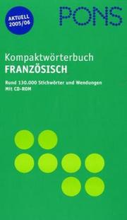 Cover of: PONS Kompaktwörterbuch Französisch. Für alle Fälle. Französisch- Deutsch / Deutsch- Französisch.