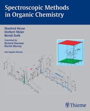 Cover of: Organic Spectroscopy (Foundations of Organic Chemistry) by Manfred Hesse, H. Meier, B. Zeeh