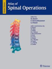 Cover of: Atlas of spinal operations