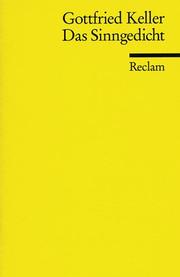 Cover of: Sinngedicht by Keller (undifferentiated)