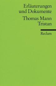 Cover of: Thomas Mann: Tristan.