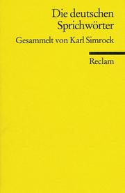 Cover of: Die deutschen Sprichwörter.