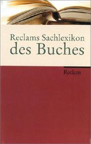 Cover of: Reclams Sachlexikon des Buches