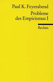 Cover of: Probleme des Empirismus 1.