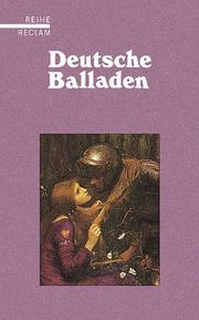 Cover of: Deutsche Balladen. by Hartmut. Laufhütte