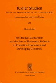 Cover of: Soft budget constraints and the fate of economic reforms in transition economies and developing countries