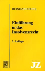 Cover of: Einführung in das neue Insolvenzrecht.