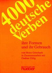 Cover of: 4000 deutsche Verben: ihre Formen und ihr Gebrauch