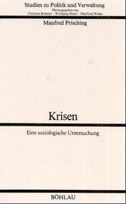 Cover of: Krisen: Eine soziologische Untersuchung (Studien zu Politik und Verwaltung)