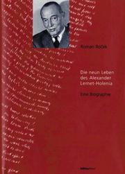 Cover of: Die neun Leben des Alexander Lernet-Holenia by Roman Roček