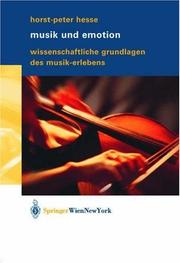 Cover of: Musik und Emotion: Wissenschaftliche Grundlagen des Musik-Erlebens