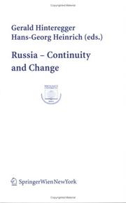 Cover of: Russia - Continuity and Change by Gerald Hinteregger, Heinrich, Hans-Georg Univ.-Doz. Dr