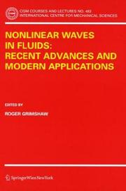 Cover of: Nonlinear Waves in Fluids: Recent Advances and Modern Applications (CISM International Centre for Mechanical Sciences)