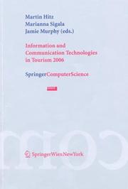 Cover of: Information and Communication Technologies in Tourism 2006: Proceedings of the International Conference in Lausanne, Switzerland, 2006