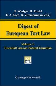 Cover of: Essential Cases on Natural Causation (Digest of European Tort Law)