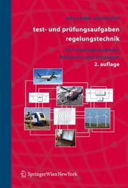 Cover of: Test- und Prüfungsaufgaben Regelungstechnik by Alexander Weinmann