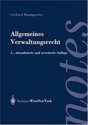 Cover of: Allgemeines Verwaltungsrecht (Springer Notes Rechtswissenschaft)