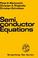 Cover of: Semiconductor Equations