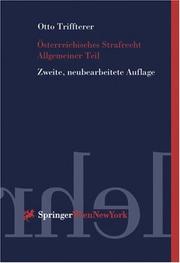 Cover of: Österreichisches Strafrecht, allgemeiner Teil