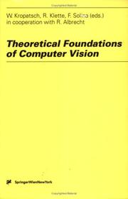 Cover of: Theoretical Foundations of Computer Vision (Computing Supplementa) by Reinhard Klette, Franc Solina