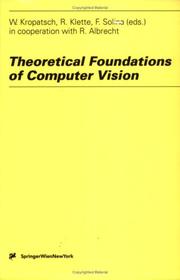 Cover of: Theoretical foundations of computer vision