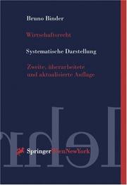 Cover of: Wirtschaftsrecht: Systematische Darstellung (Springers Kurzlehrbücher der Rechtswissenschaft)