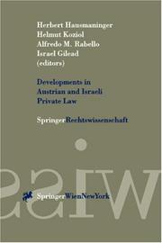 Cover of: Developments in Austrian and Israeli private law