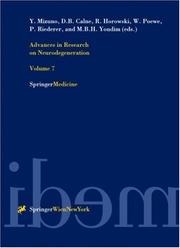 Cover of: Advances in Research on Neurodegeneration.: Volume 7 (Journal of Neural Transmission Supplementum)
