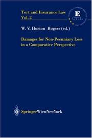 Damages for Non-Pecuniary Loss in a Comparative Perspective (Tort and Insurance Law) by W.V. Horton Rogers