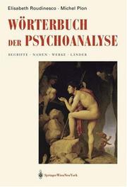 Cover of: Wörterbuch der Psychoanalyse by Élisabeth Roudinesco, Michel Plon