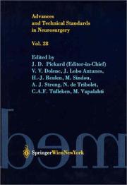 Cover of: Advances and Technical Standards in Neurosurgery / Volume 28 (Advances and Technical Standards in Neurosurgery)