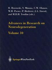 Cover of: Advances in Research on Neurodegeneration: Volume 10 (Advances in Research on Neurodegeneration, 10)