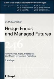 Cover of: Hedge Funds and Managed Futures. by Philipp Cottier