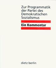 Cover of: Zur Programmatik der Partei des Demokratischen Sozialismus: ein Kommentar