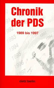 Cover of: Chronik der PDS: 1989 bis 1997