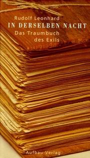 Cover of: In derselben Nacht: das Traumbuch des Exils