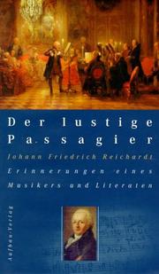 Cover of: Der lustige Passagier by Johann Friedrich Reichardt