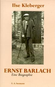 Cover of: Ernst Barlach by Ilse Kleberger