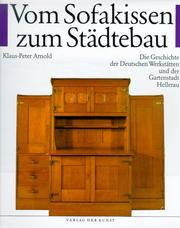 Cover of: Vom Sofakissen zum Städtebau by Klaus-Peter Arnold