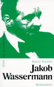 Cover of: Jakob Wassermann