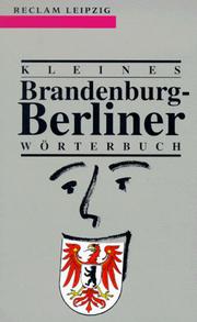 Cover of: Kleines Brandenburg-Berliner Wörterbuch