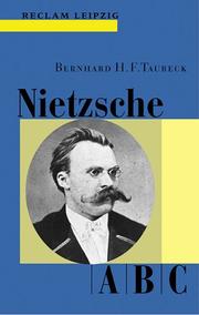 Cover of: Nietzsche-ABC by Bernhard Taureck