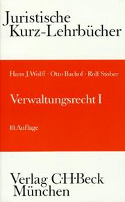 Cover of: Verwaltungsrecht by Rolf Stober
